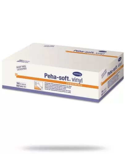 Hartmann Peha-Soft Vinyl rękawice winylowe bezpudrowane niejałowe rozmiar L 100 sztuk zdjęcie