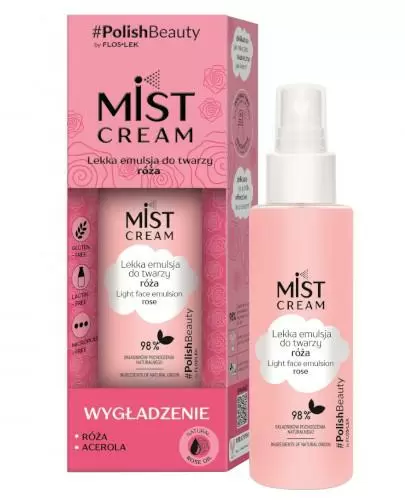 Flos-Lek Mist Cream lekka emulsja do twarzy róża 110 ml zdjęcie