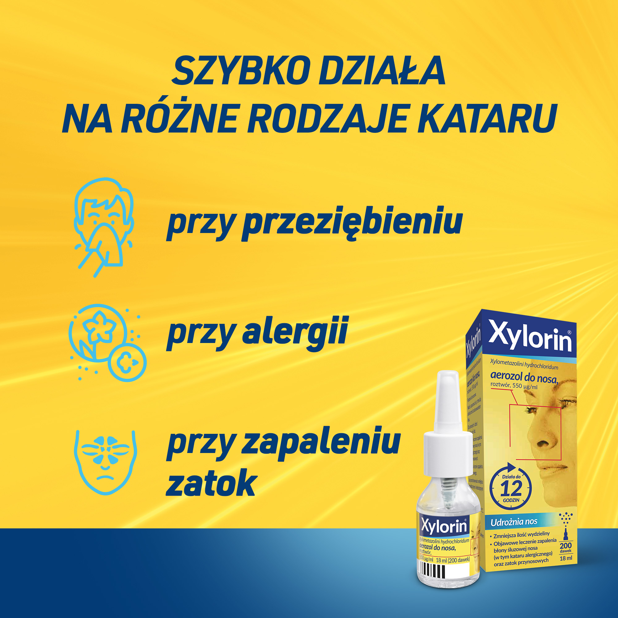 Xylorin 0,55 mg/ml aerozol do nosa 18 ml