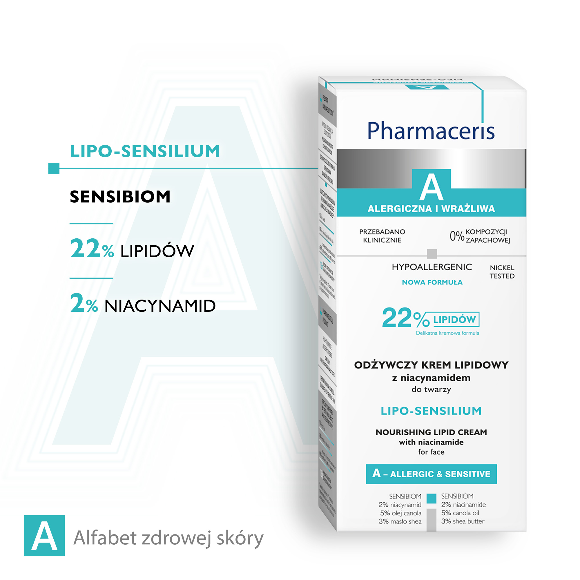 PHARMACERIS A LIPO-SENSILIUM, multilipidowy krem odżywczy do twarzy, 50 ml