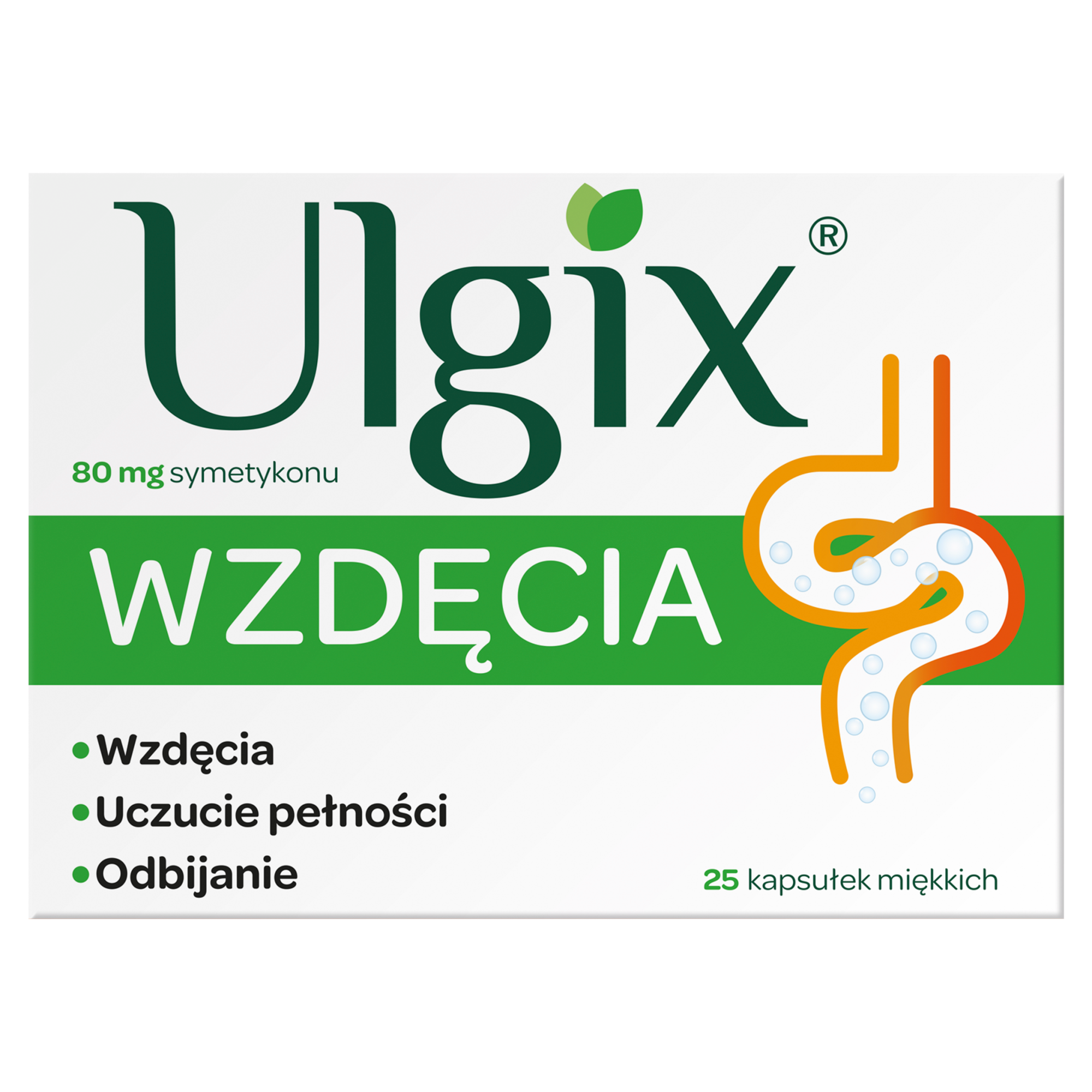 Ulgix Wzdęcia 80 mg 25 kapsułek zdjęcie