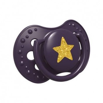 LOVI Smoczek silikonowy dynamiczny Stardust Violet 22/892 0-3 m, 2 sztuki