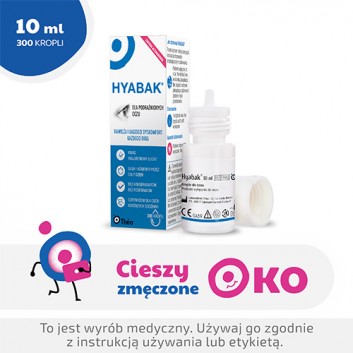 Hyabak 0,15% nawilżające krople do oczu bez konserwantów 10 ml