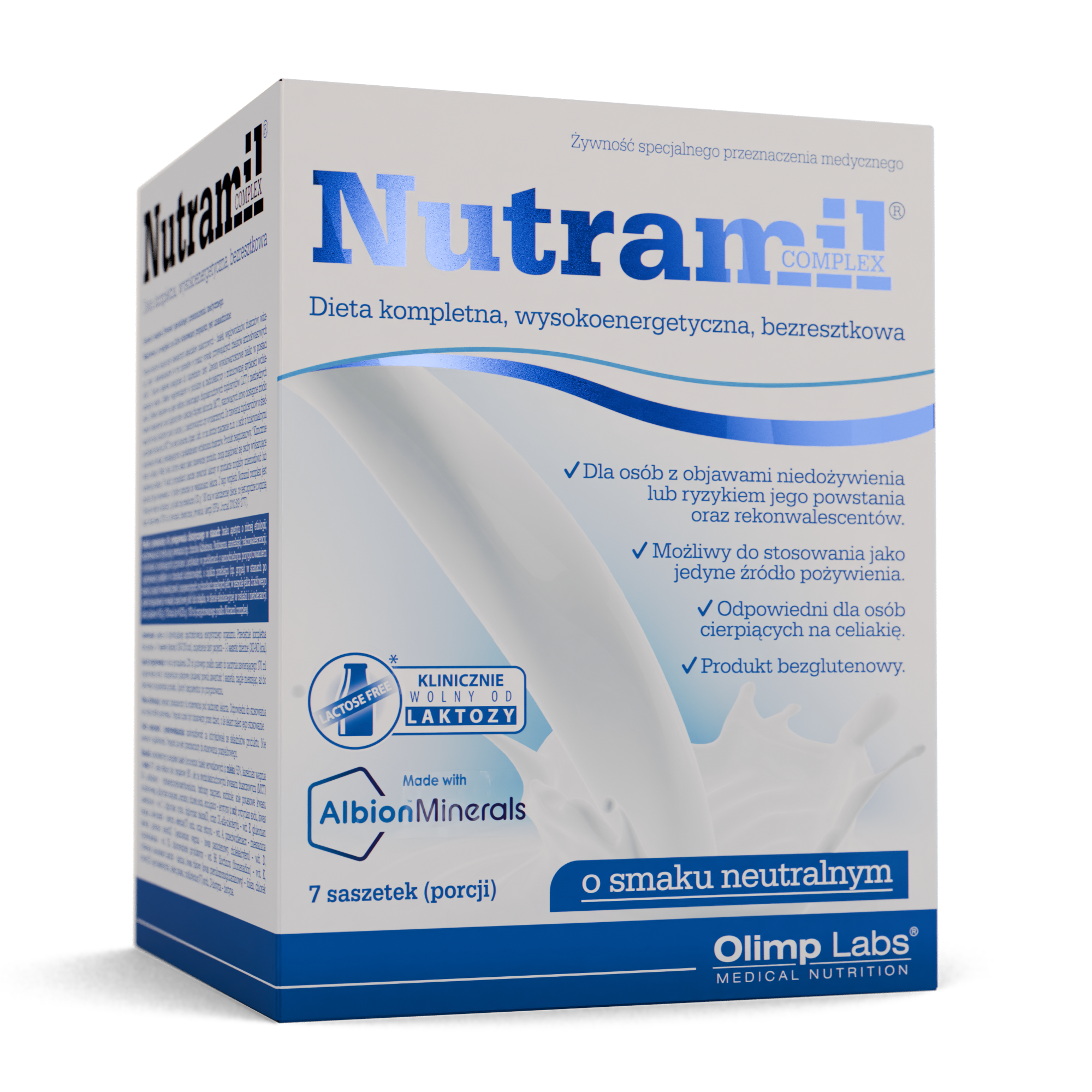OLIMP NUTRAMIL, smak neutralny, saszetki, 7 sztuk zdjęcie