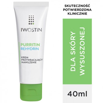 Iwostin Purritin Rehydrin, krem przywracający nawilżenie, 40 ml