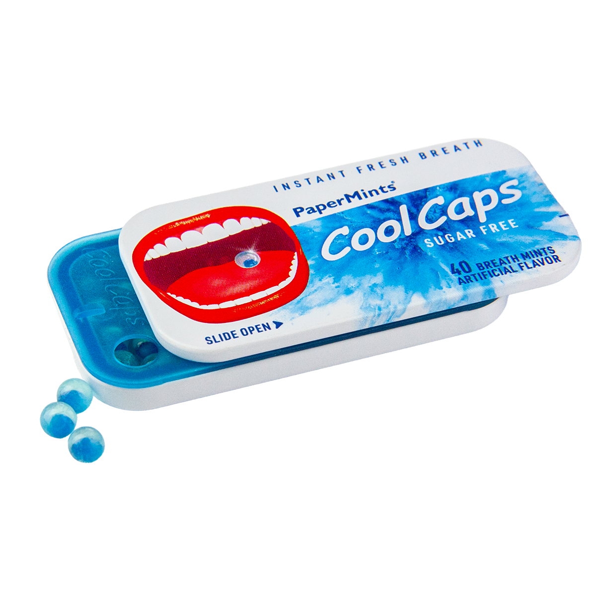 Paper Mints Cool Caps Tins, miętowe kapsułki odświeżające oddech, bez cukru, 40 sztuk