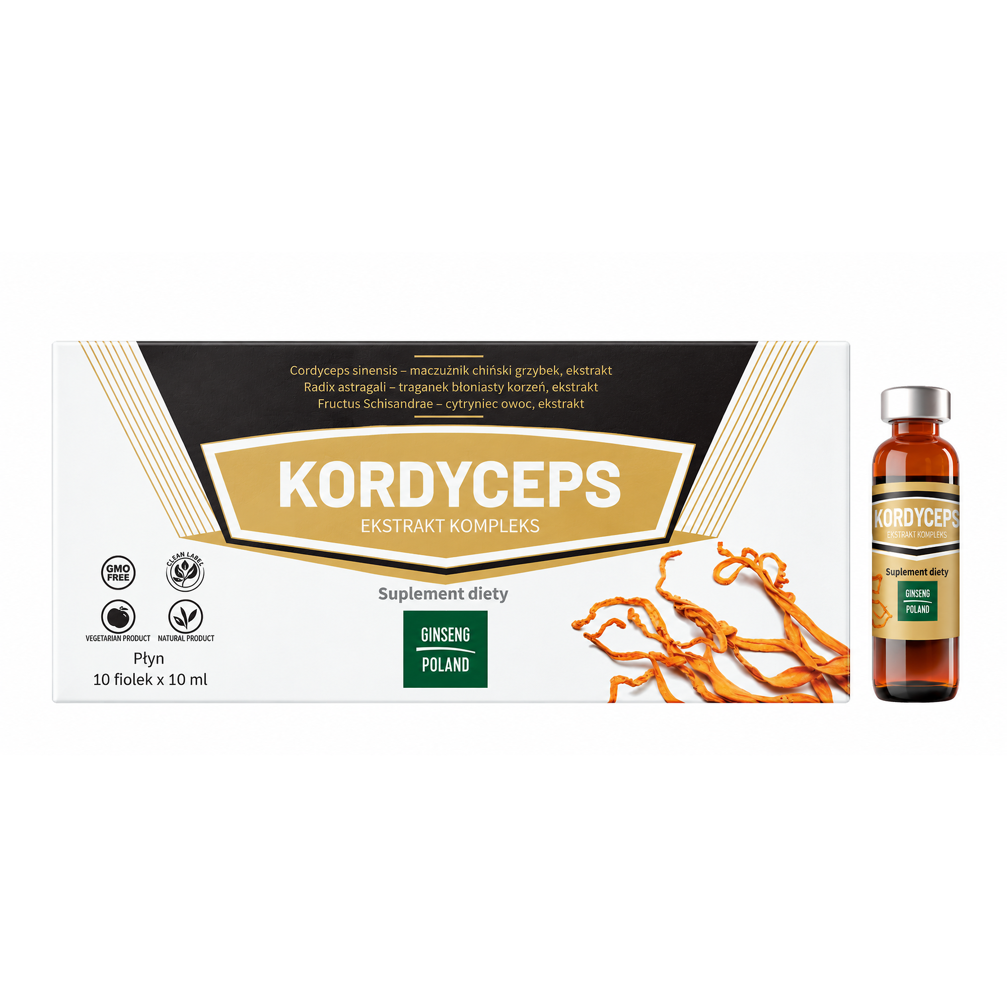 Kordyceps ekstrakt kompleks 10 fiolek po 10 ml