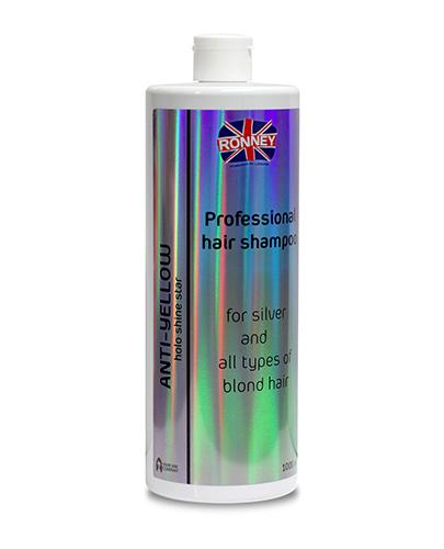Ronney HoLo Shine Star Anti-Yellow Shampoo Szampon do włosów blond, rozjaśnianych i siwych, 1000 ml zdjęcie