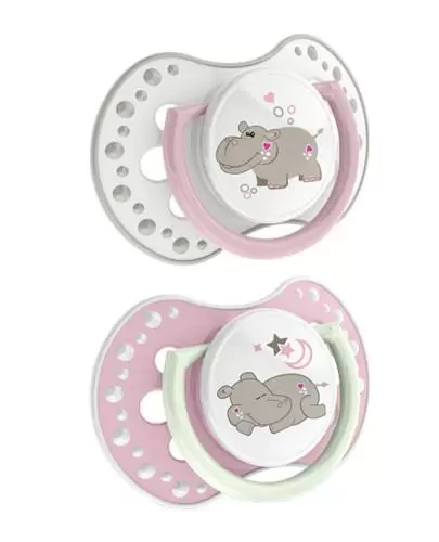LOVI Dynamiczny smoczek uspokajający 6-18 m-cy NIGHT&DAY 22/811 - 2 szt. zdjęcie