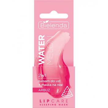 BIELENDA LIP CARE SLEEPING MASK watermelon 2w1 balsam do ust + maska na noc arbuz, 10 g