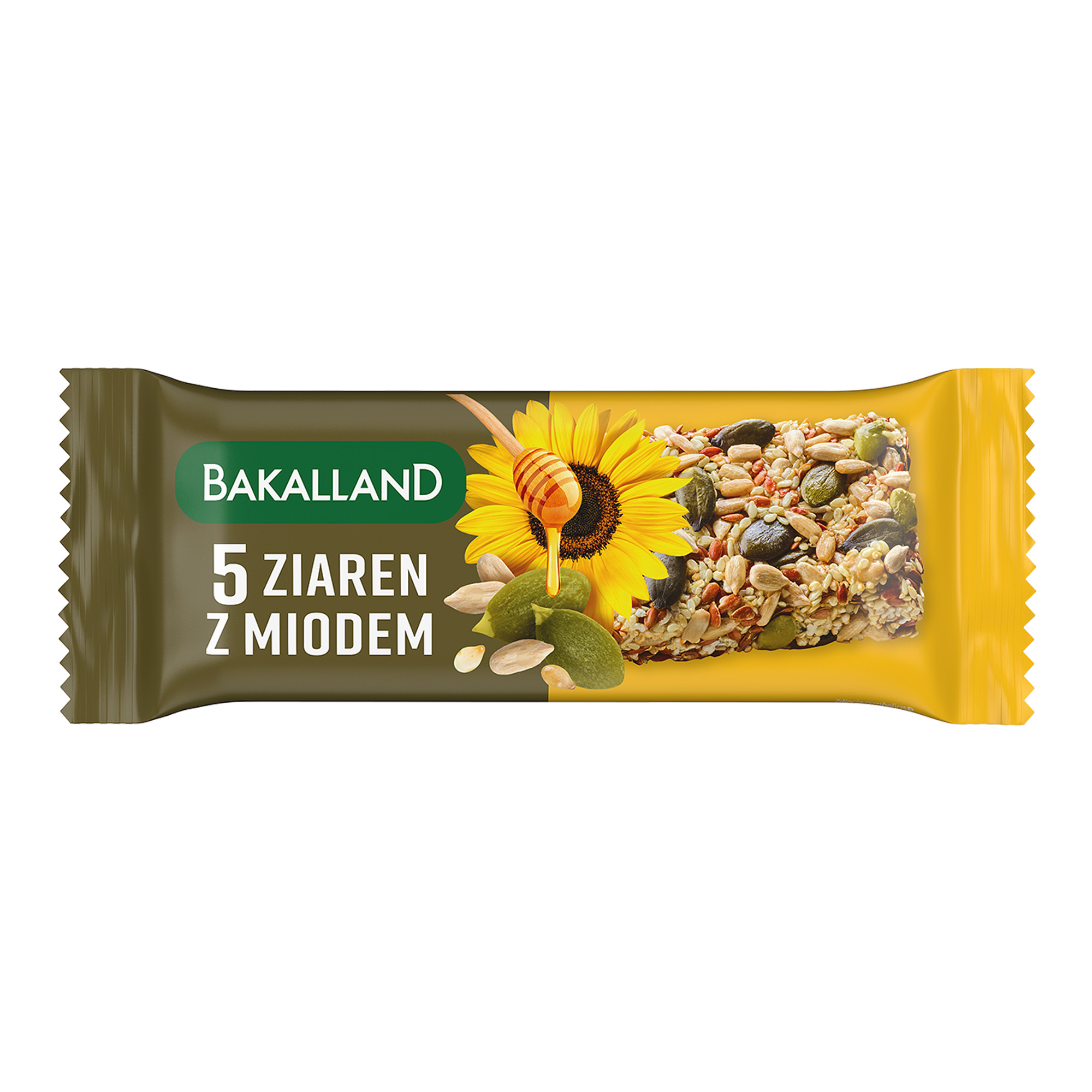 Bakalland BA! Baton zbożowy 5 ziaren z miodem, 40 g zdjęcie