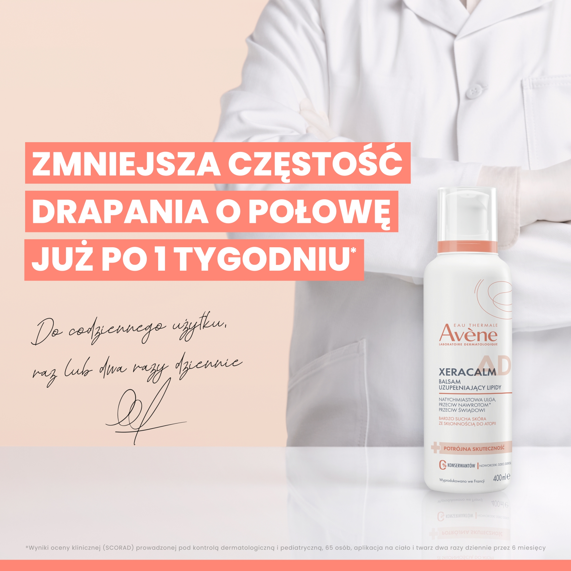 Avene Xeracalm A.D, balsam uzupełniający lipidy, 400 ml
