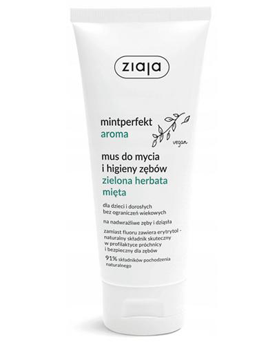 Ziaja Mintperfekt Aroma Mus do mycia i higieny zębów Zielona herbata mięta - 100 ml - cena, opinie, właściwości zdjęcie
