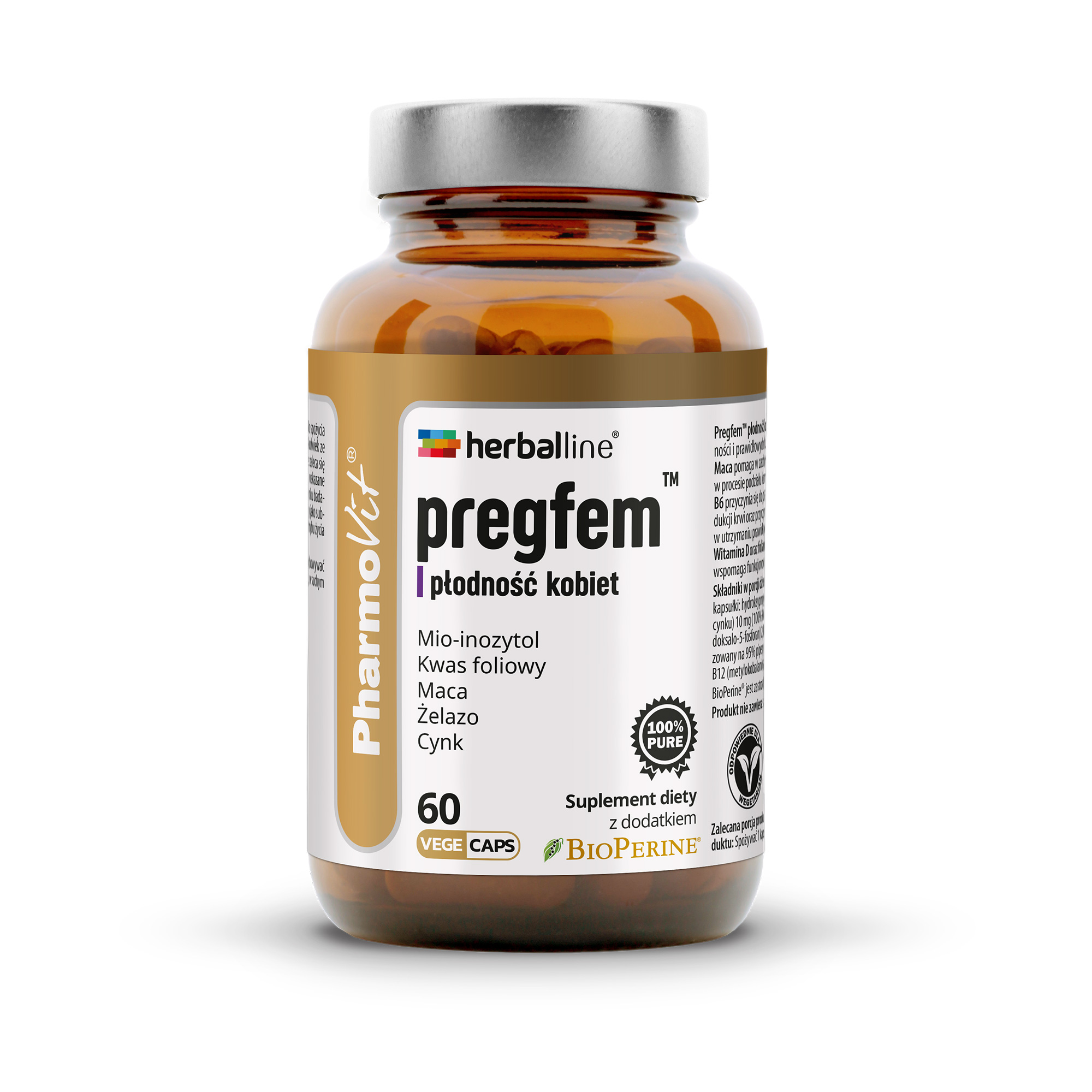 PharmoVit Pregfem płodność kobiet, kapsułki, 60 sztuk zdjęcie