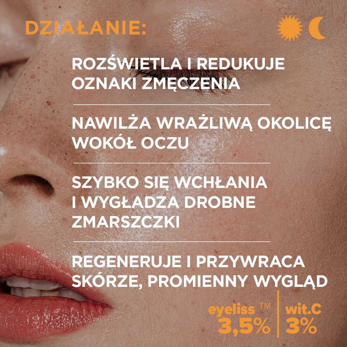 Idee Derm Rozświetlający Krem pod oczy z witaminą C, 15 ml