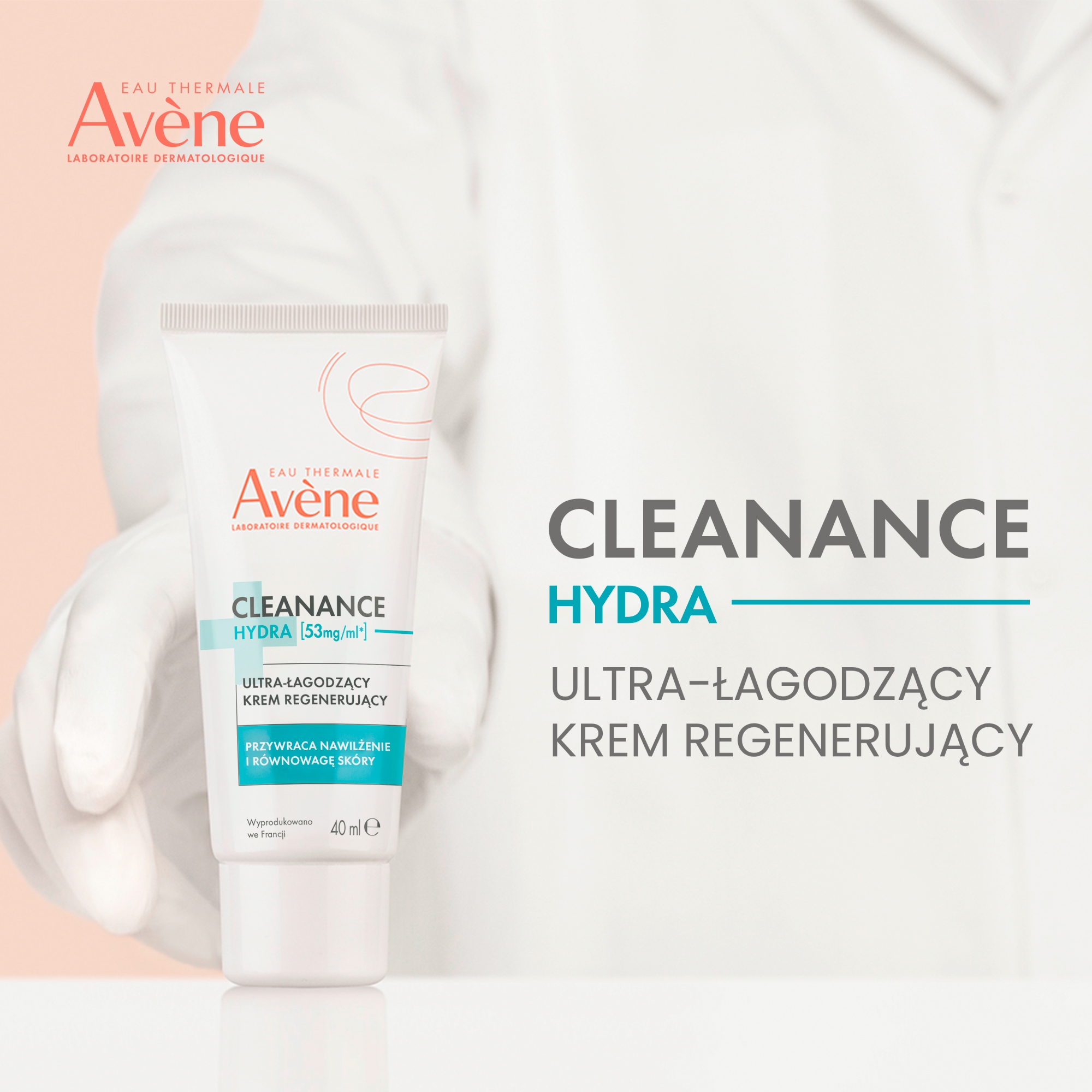 Avène Cleanance Hydra Ultra-łagodzący Krem regenerujący, 40 ml