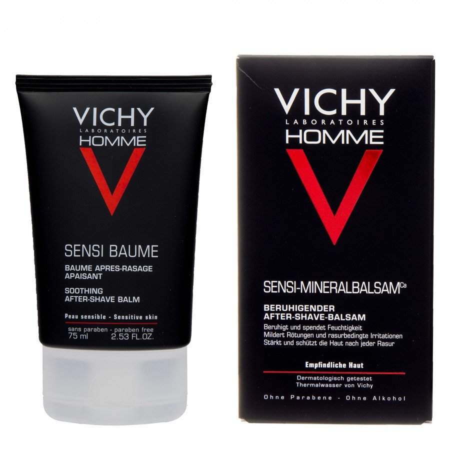 Vichy Homme Sensi Baume Mineral Ca kojący balsam po goleniu do skóry wrażliwej 75 ml