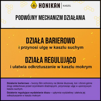 Honikan Kaszel Syrop, 230 g, cena, wskazania, właściwości