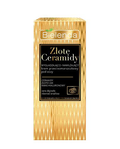 Bielenda Złote Ceramidy Wygładzająco-Nawilżający Krem przeciwzmarszczkowy pod oczy, 15 ml cena, opinie, skład zdjęcie
