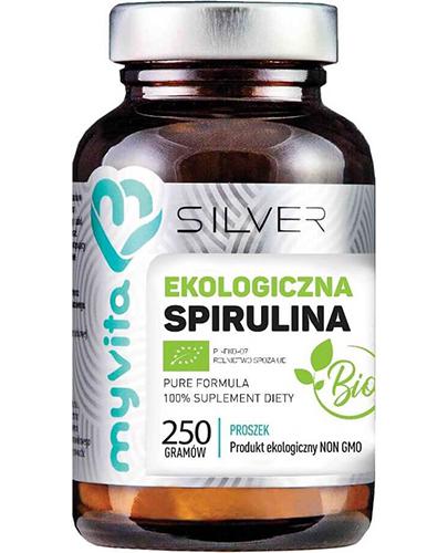 MyVita Silver Pure 100 % Spirulina Bio proszek, 250 g, cena, opinie, właściwości zdjęcie