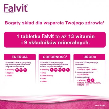 Falvit, tabletki, 60 + 10 sztuk