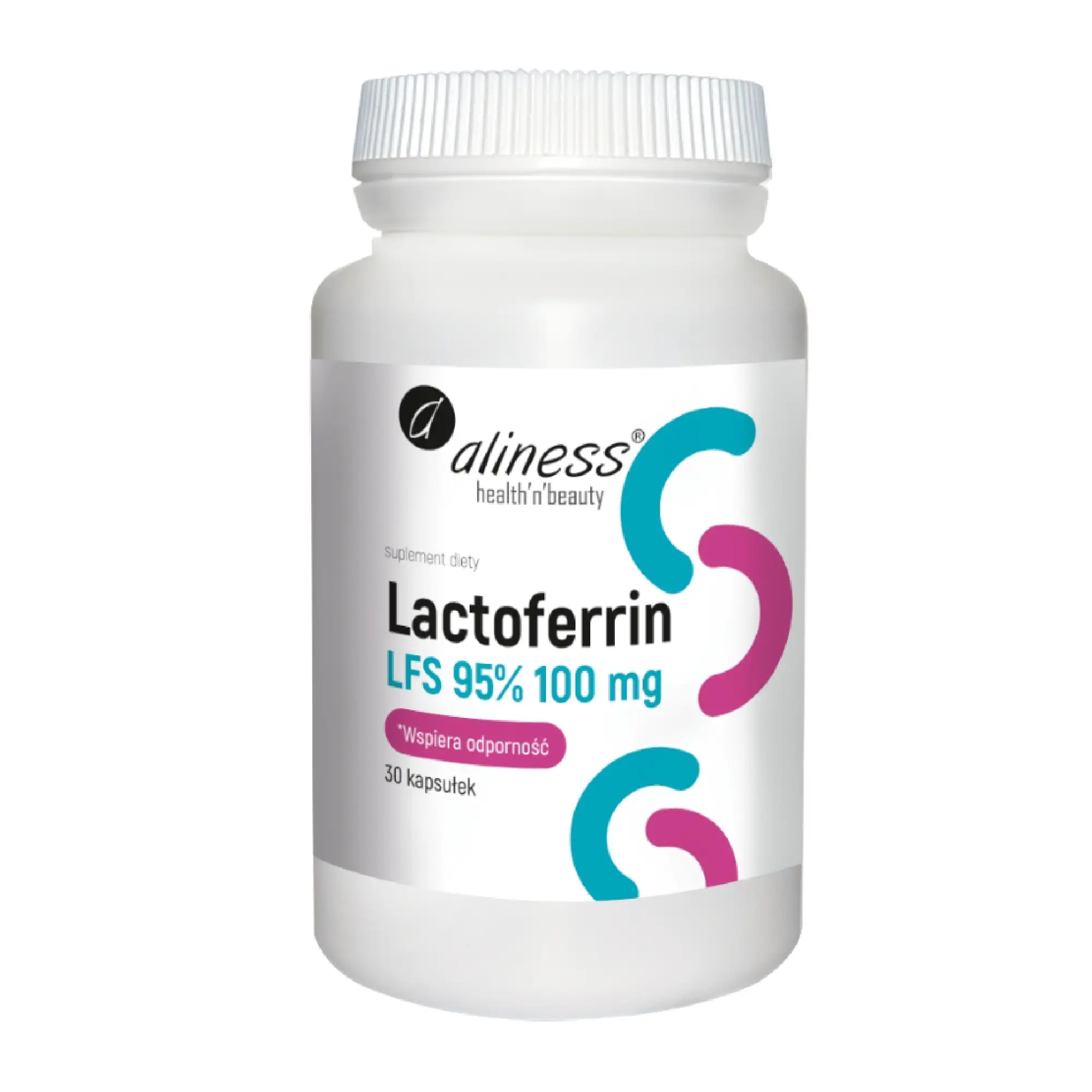 ALINESS Lactoferrin LFS 95% 100 mg, kapsułki, 30 sztuk. zdjęcie