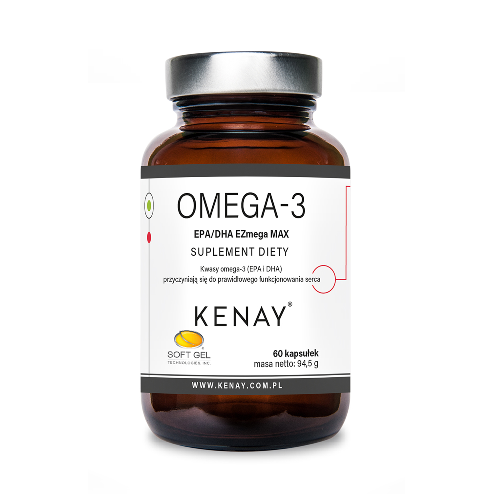 Kenay Omega-3 EPA/DHA Ezmega Max, kapsułki, 60 sztuk zdjęcie