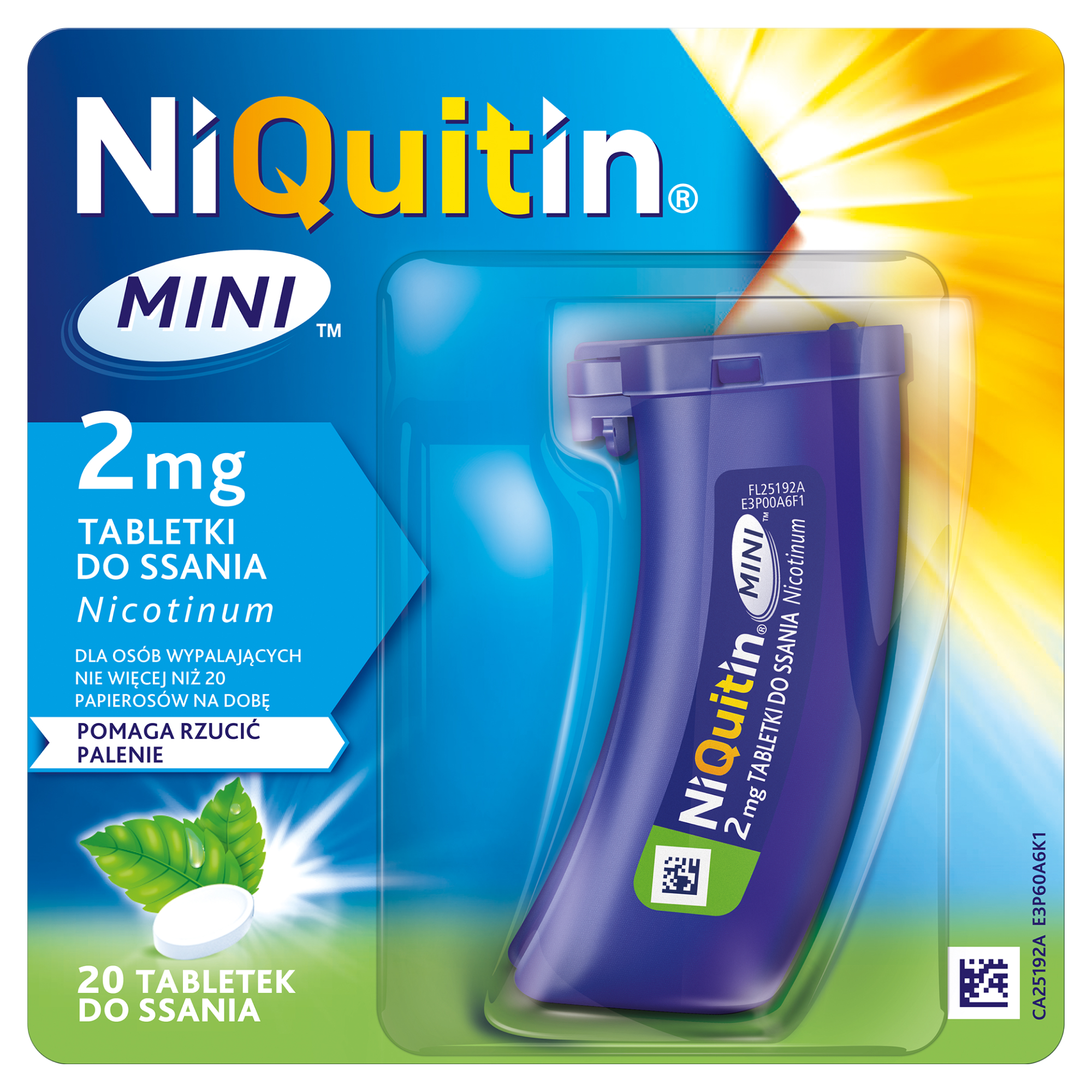 NiQuitin Mini 2 mg 20 tabletek do ssania zdjęcie