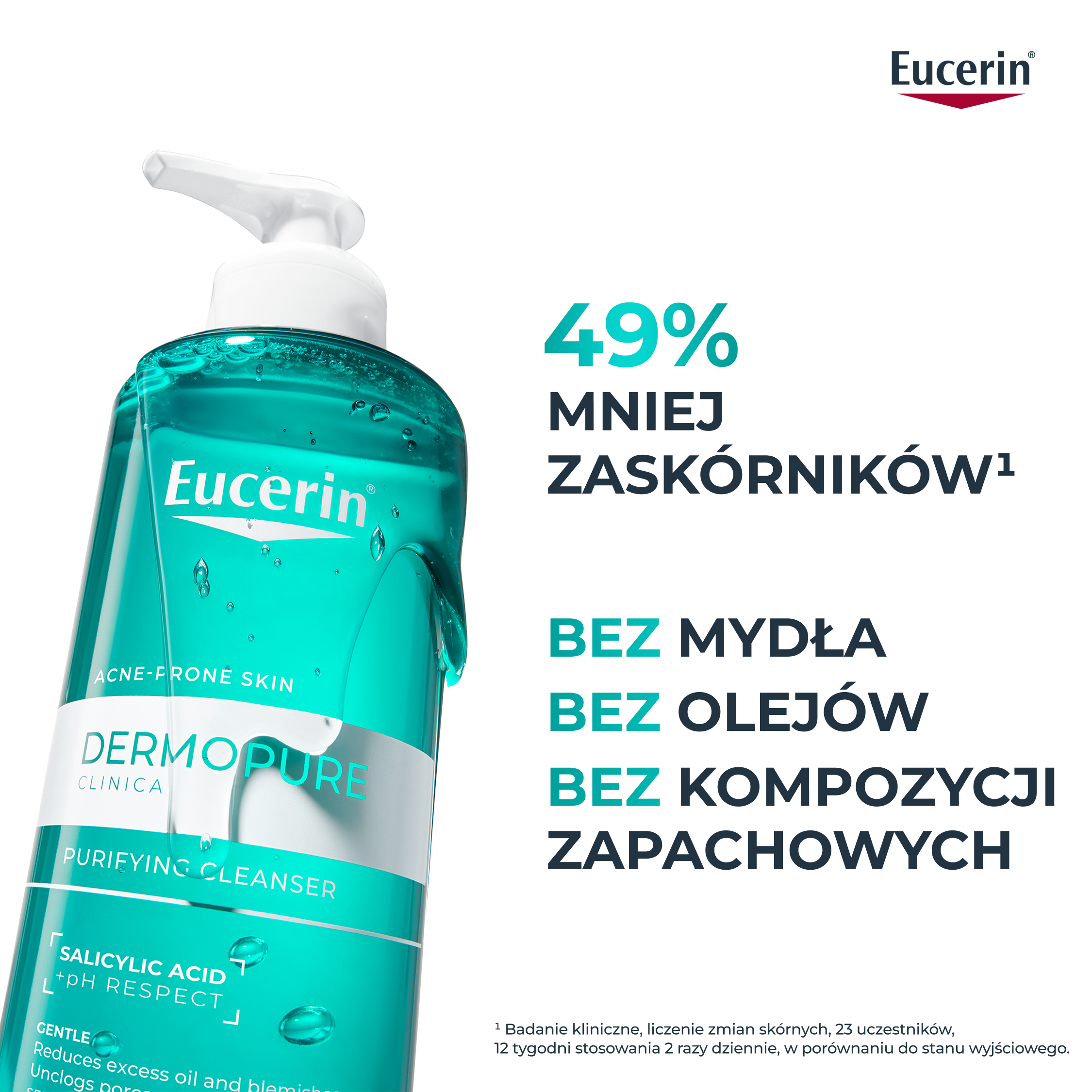 Eucerin Dermopure Clinical, Żel oczyszczający do twarzy i ciała, 400 ml