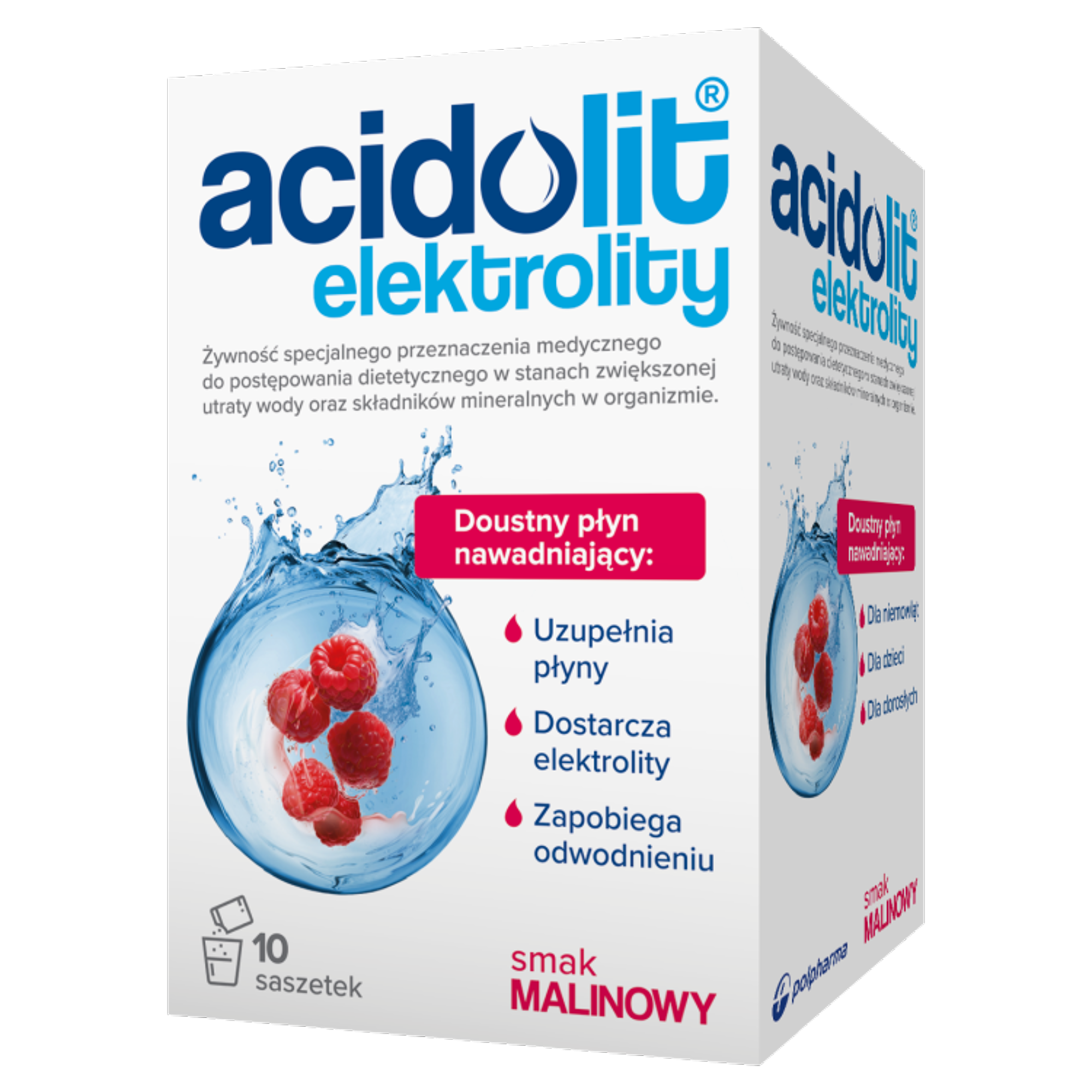 Acidolit smak malinowy proszek 10 saszetek zdjęcie