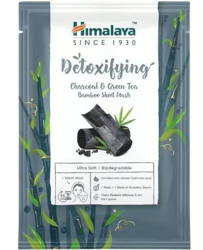 Himalaya detoksykująca bambusowa maska w płachcie z węglem aktywnym i zieloną herbatą 1 sztuka zdjęcie