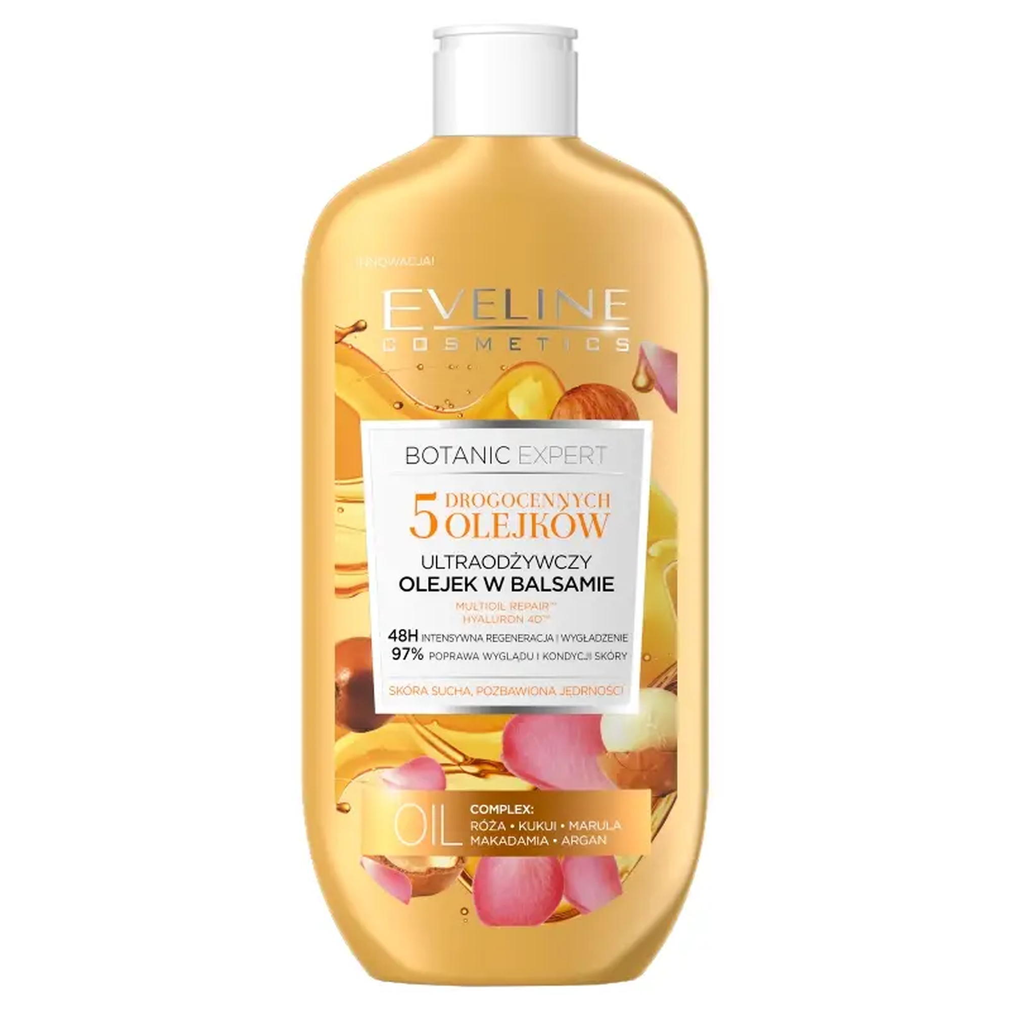 Eveline Botanic Expert 5 Drogocennych Olejków, olejek w balsamie, 350 ml zdjęcie