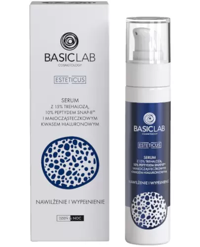 BasicLab Esteticus serum z 15% trehalozą , 10% peptydem SNAP -8 i mało cząsteczkowym kwasem hialuronowym 50 ml zdjęcie