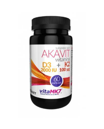 VitaDiet, Witamina D3 2000 IU + K2 100mcg, kapsułki, 60 sztuk zdjęcie