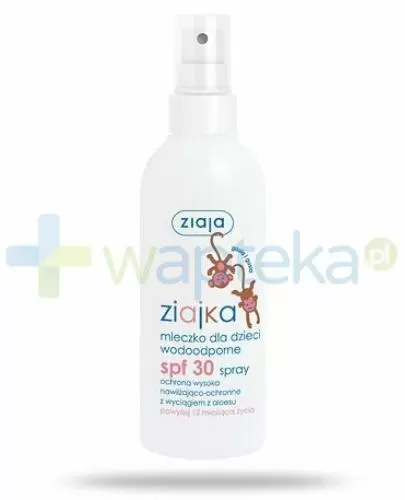Ziaja Ziajka mleczko dla dzieci wodoodporne SPF30 w sprayu 170 ml zdjęcie