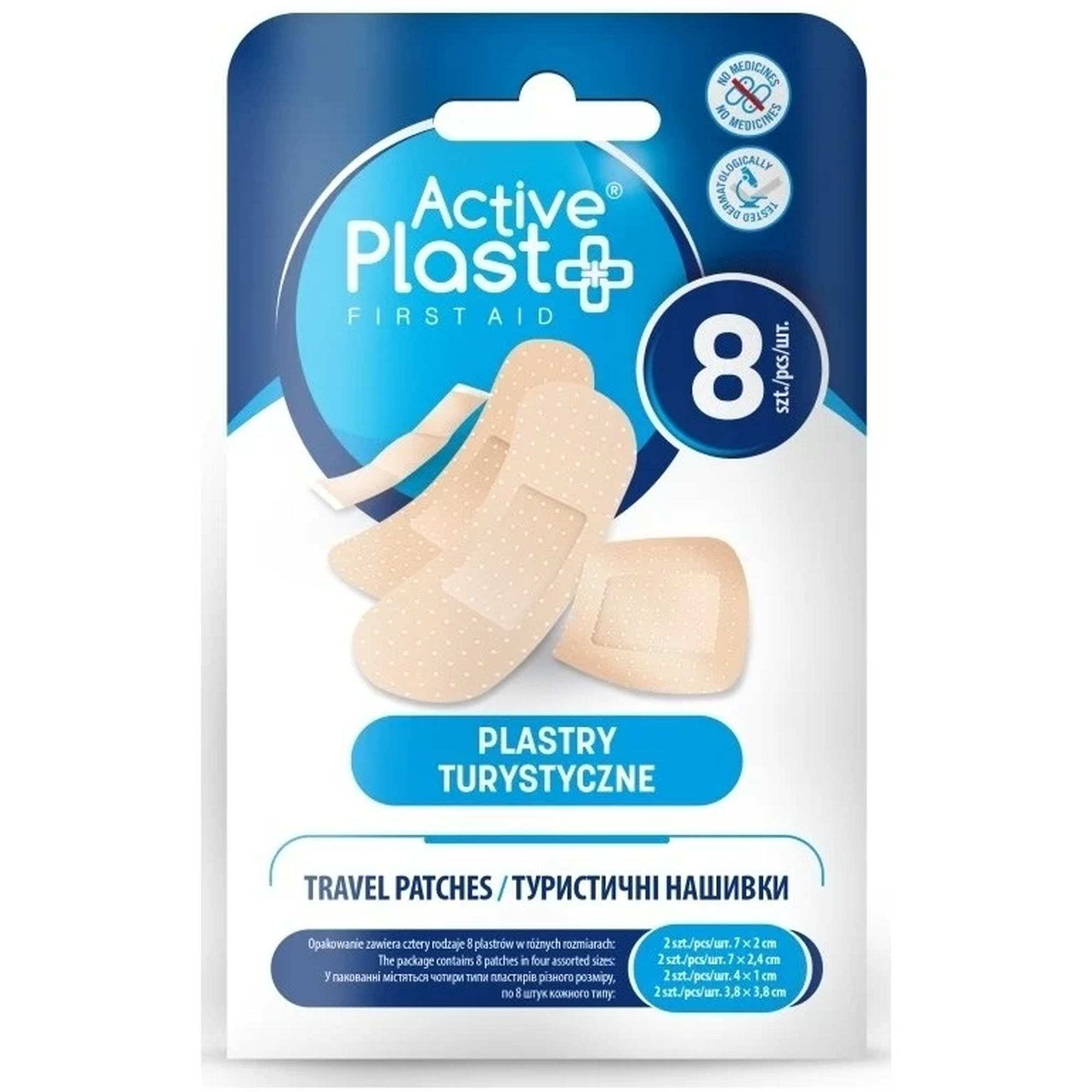 Active Plast, plastry turystyczne, 8 sztuk zdjęcie