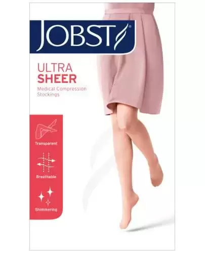Jobst UltraSheer podkolanówki CCL1 naturalne rozmiar II 1 para zdjęcie