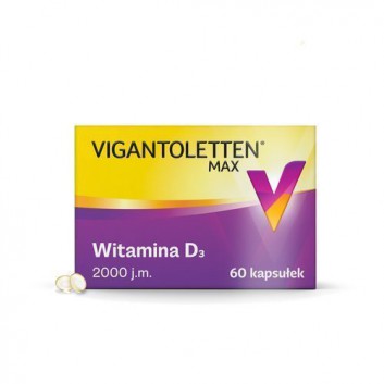 VIGANTOLETTEN MAX Witamina D3 2000 j.m., kapsułki, 60 sztuk