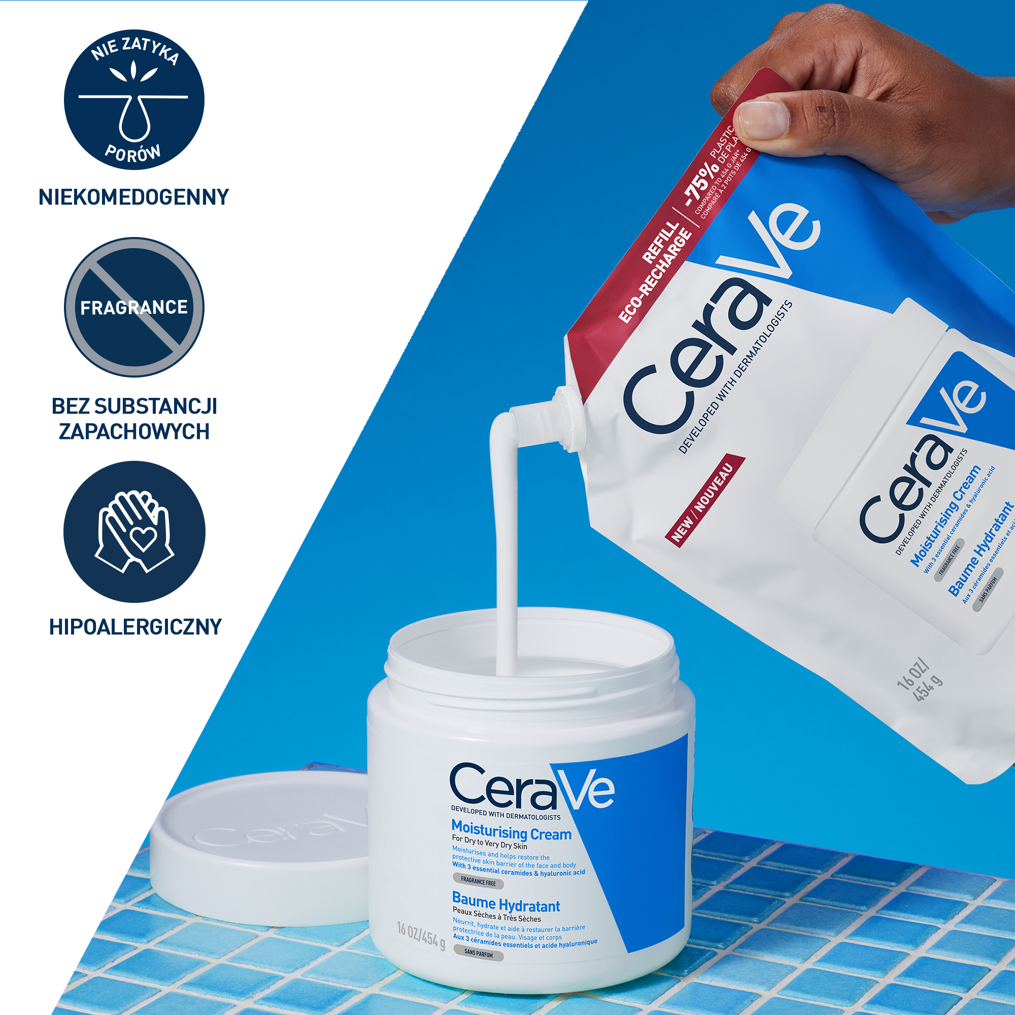 CeraVe Refill Balsam nawilżający, 454 g