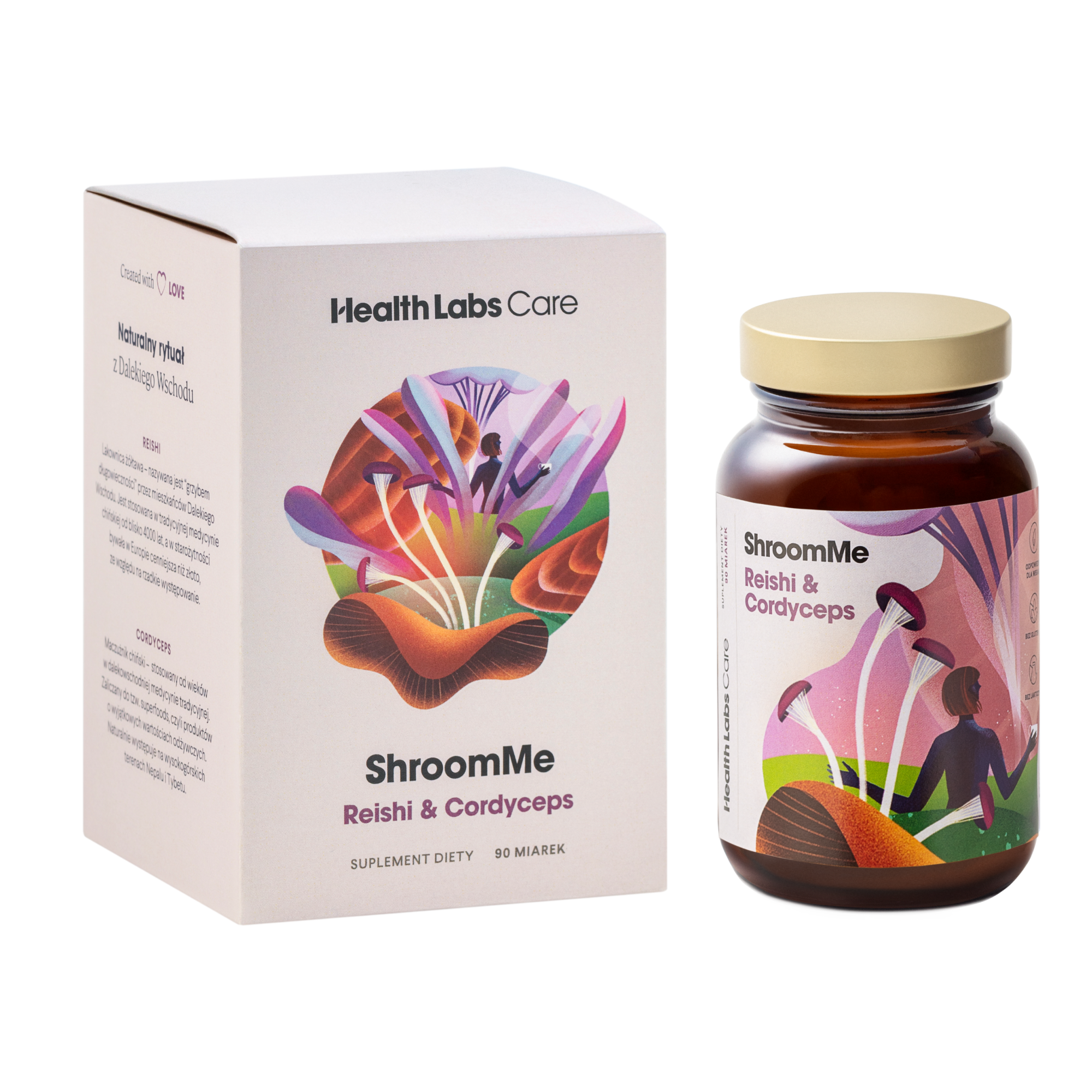Health Labs Care, ShroomMe Reishi&Cordyceps, proszek, 45 g
