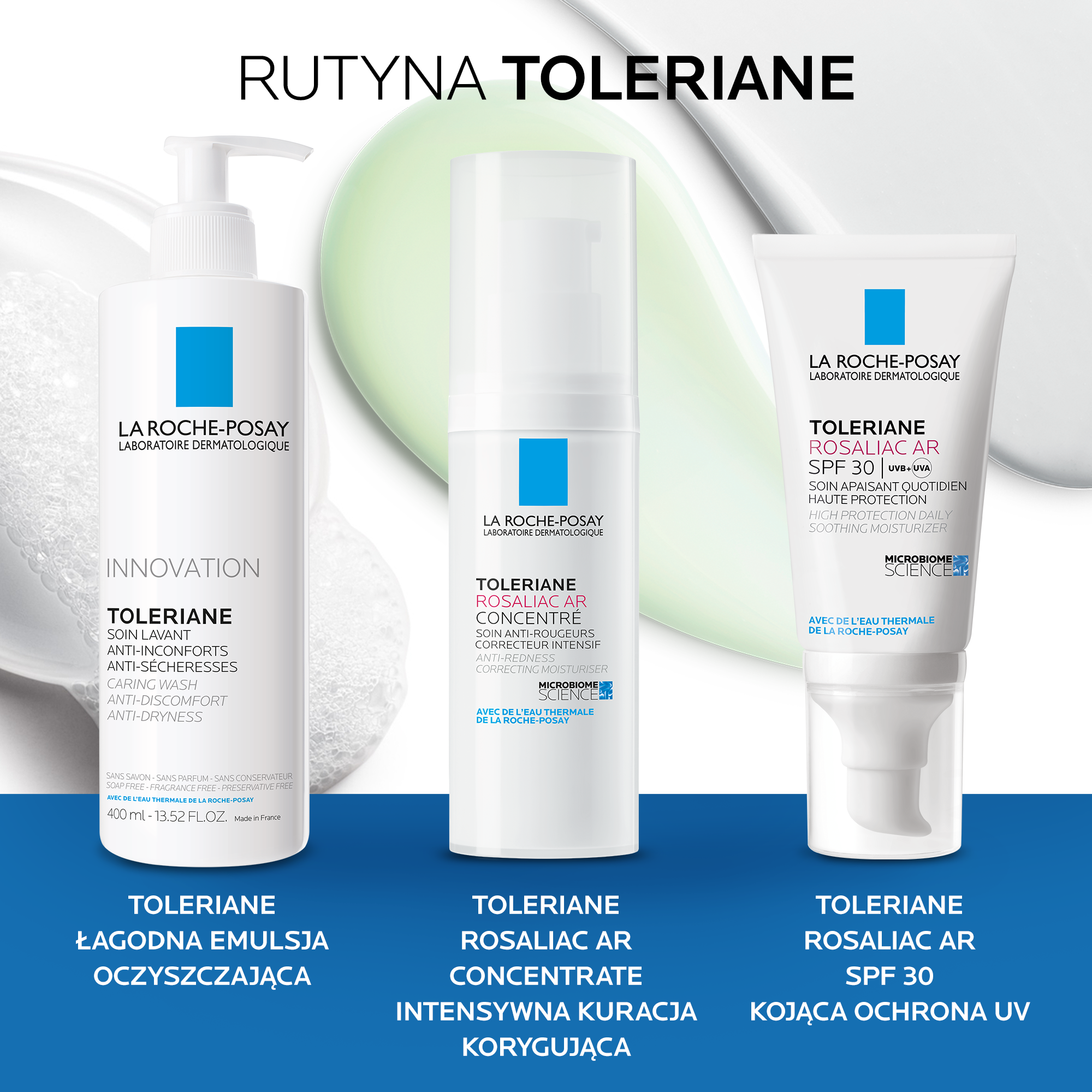 La Roche Posay, Toleriane Rosaliac AR UV SPF30, Kojący krem nawilżający na dzień, 50 ml