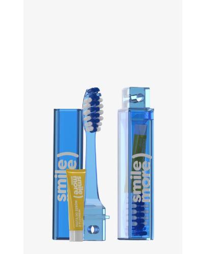 Hiskin Szczoteczka z pastą do zębów Travel Set, 1 sztuka [ZESTAW]  zdjęcie