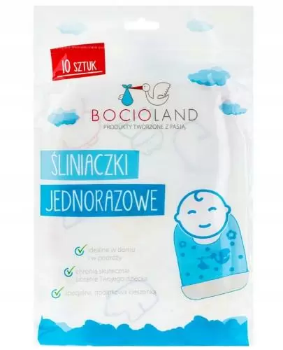 Bocioland Śliniaczki jednorazowe - 10 szt. - cena, opinie, właściwości zdjęcie