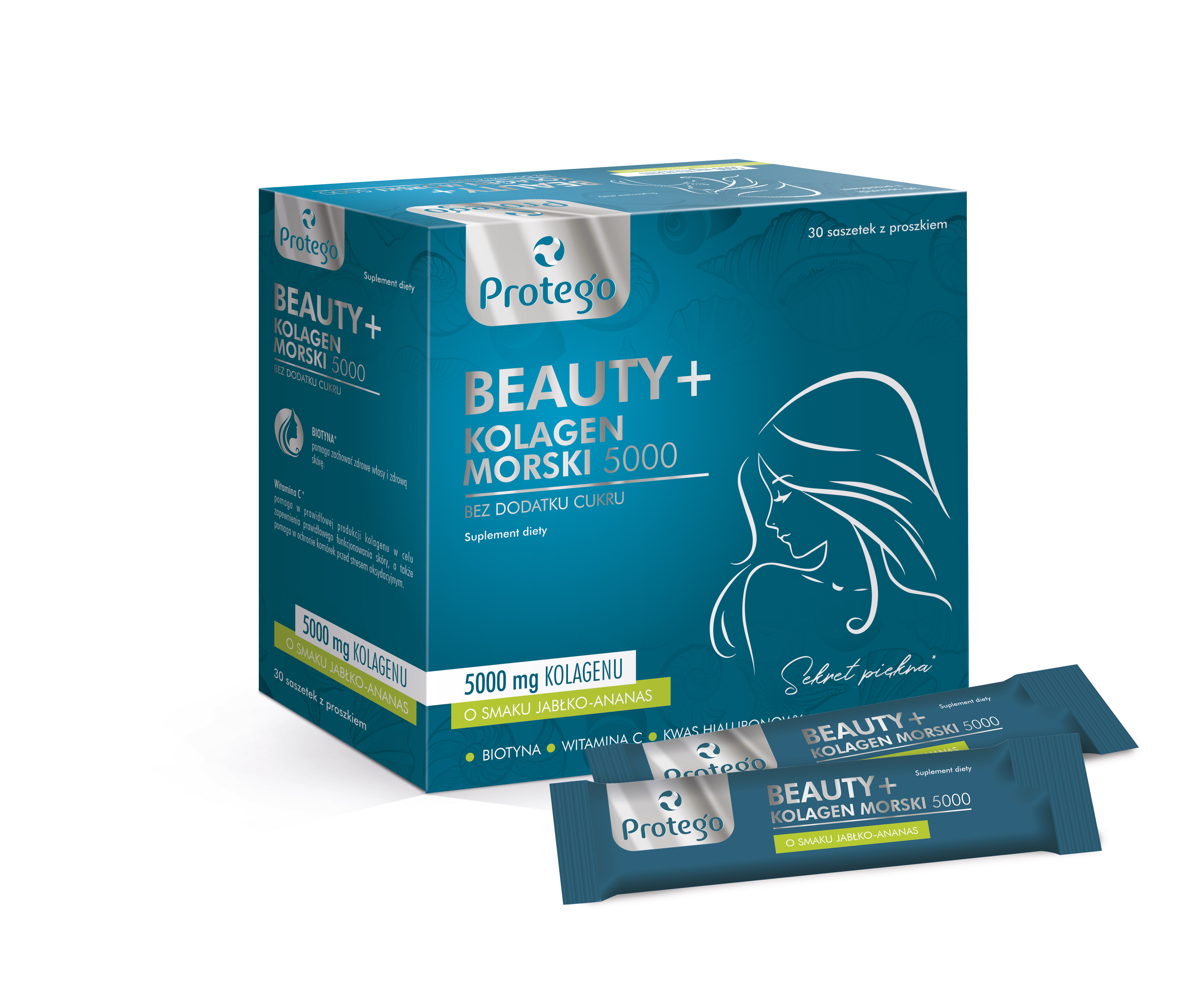 Salvum Lab, Protego Beauty + kolagen morski 5000, saszetki, 30 szt zdjęcie