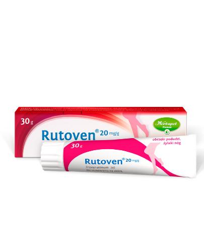 RUTOVEN Żel - 30 g Na żylaki - cena, opinie, ulotka zdjęcie