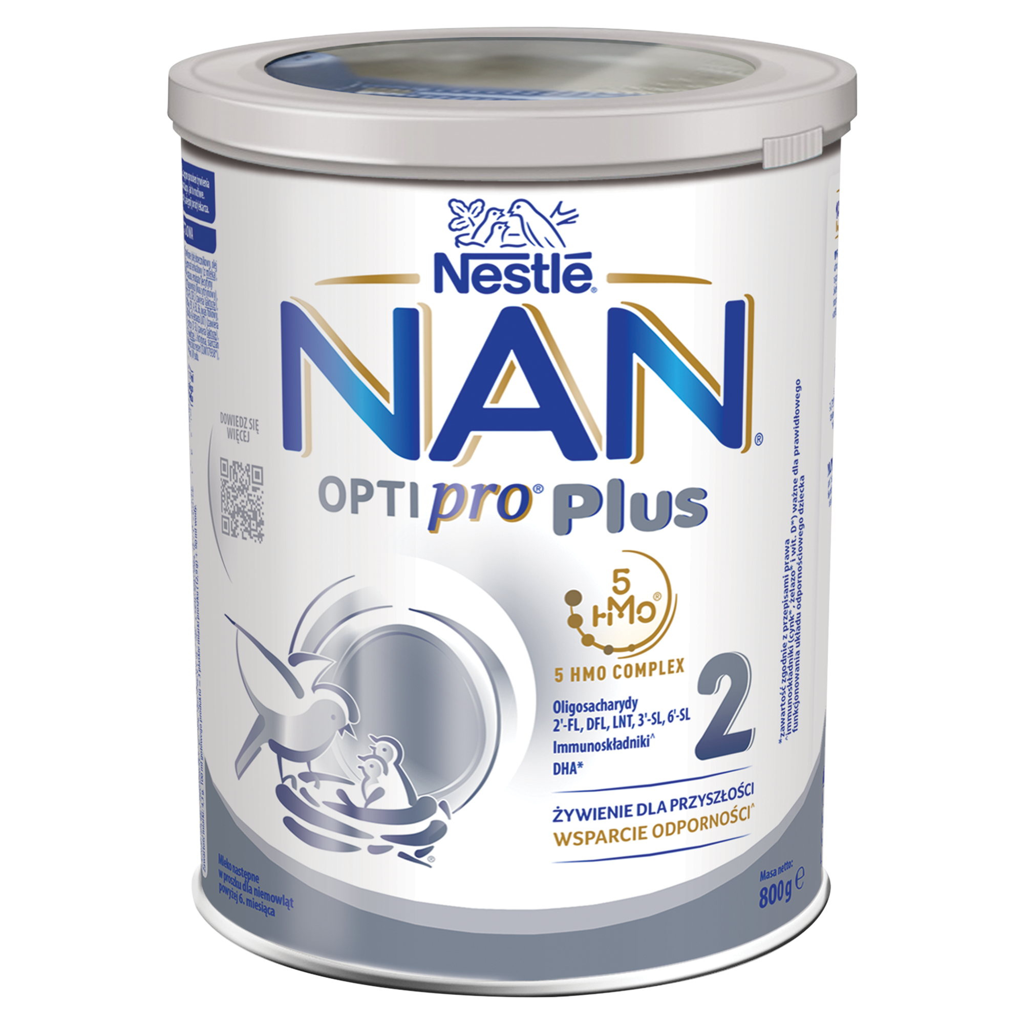 Nestle Nan Optipro Plus 2, 5 HMO, mleko następne dla niemowląt powyżej 6. miesiąca, 800 g zdjęcie