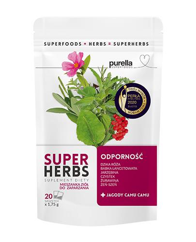 Purella Superfoods SuperHerbs mieszanka ziół do zaparzania Odporność 20 saszetek zdjęcie
