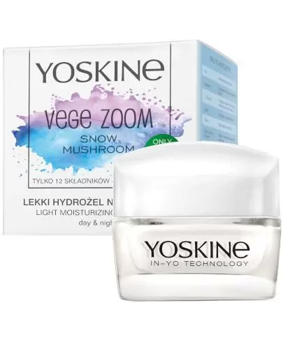 Yoskine vege zoom snow mushroom lekki hydrożel nawilżający na dzień i na noc 50 ml zdjęcie