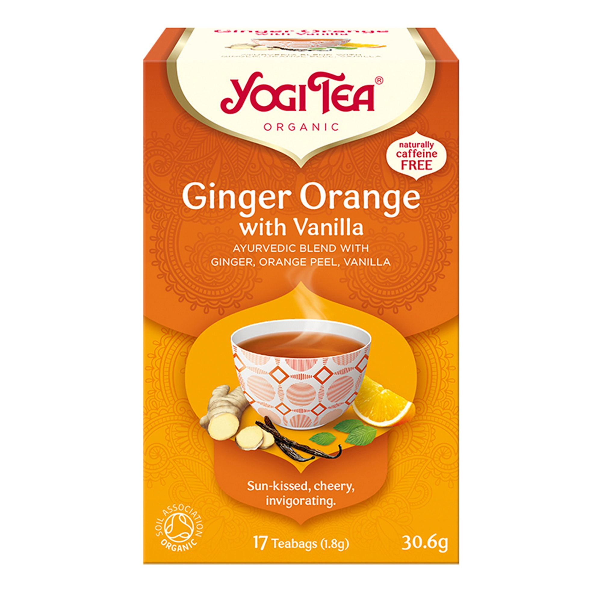 Yogi Tea Organic GINGER ORANGE WITH VANILLA imbirowo - pomarańczowa z wanilią bio - 17 sasz. zdjęcie