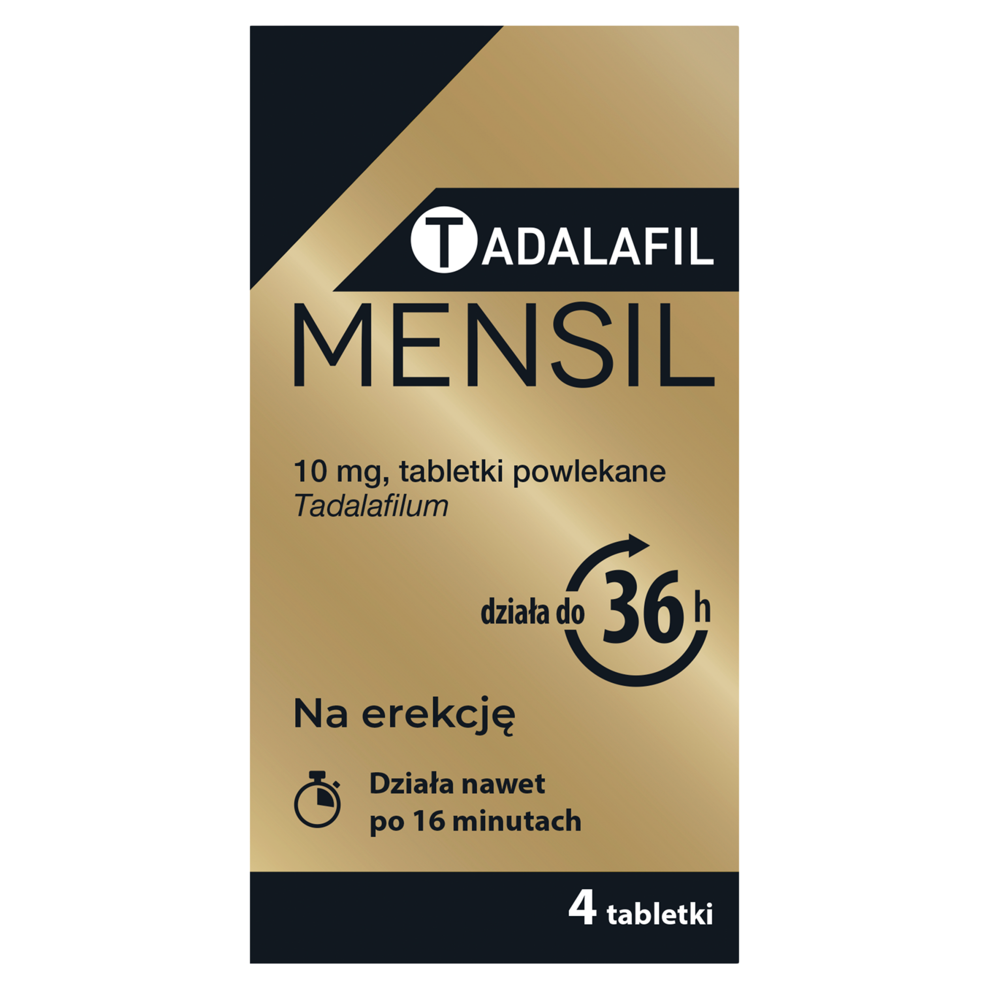 Tadalafil Mensil, 10 mg, tabletki powlekane, 4 sztuki zdjęcie